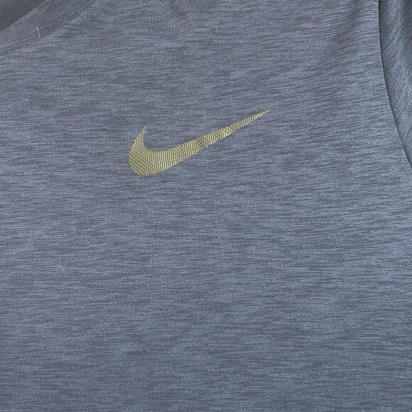 Nike Dri Fit Shirt Mens Extra Large Navy Blue Fitness Performance Crewneck XL - Picture 3 of 16